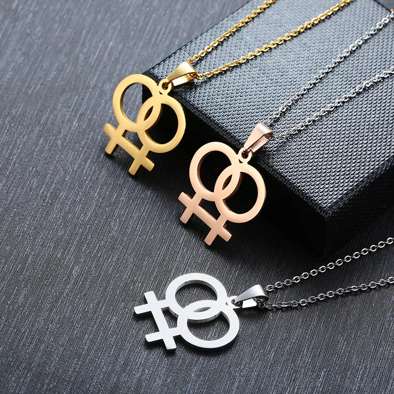 Personalized LGBTQ Pendant Necklace for Women