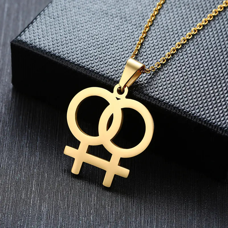 Personalized LGBTQ Pendant Necklace for Women
