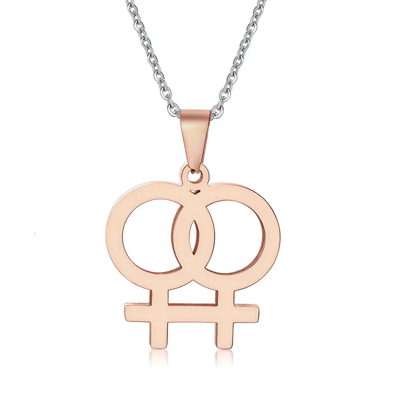 Personalized LGBTQ Pendant Necklace for Women