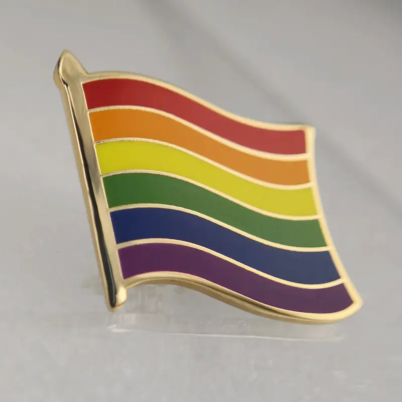 Metal Rainbow Badge and Custom LGBTQ Pride Pin