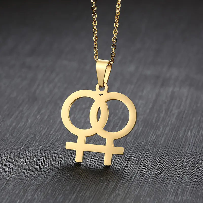 Personalized LGBTQ Pendant Necklace for Women