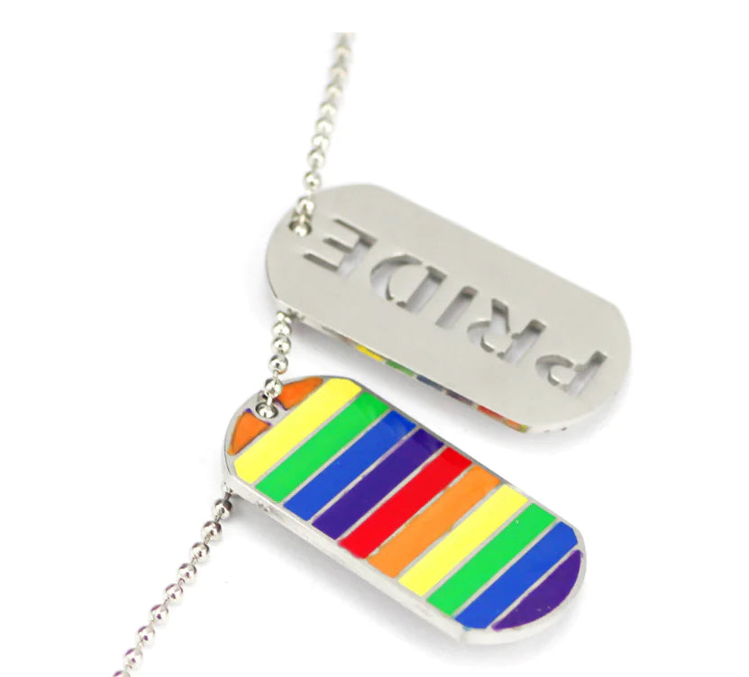 Rainbow Double Layer Necklace - Stainless Steel LGBTQ+ Jewelry