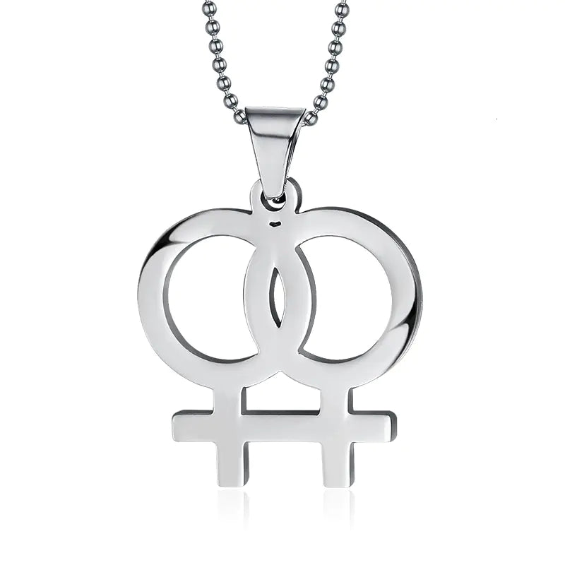 Personalized LGBTQ Pendant Necklace for Women