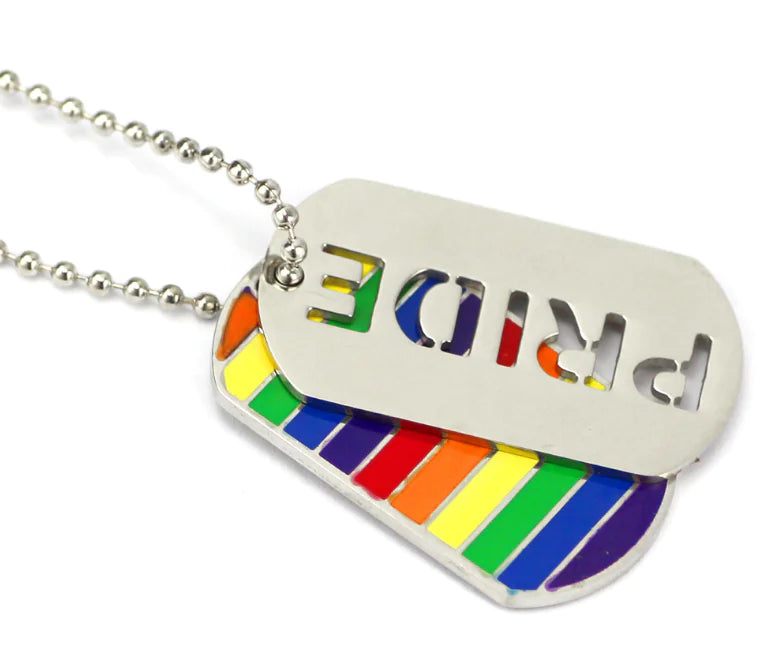 Rainbow Double Layer Necklace - Stainless Steel LGBTQ+ Jewelry