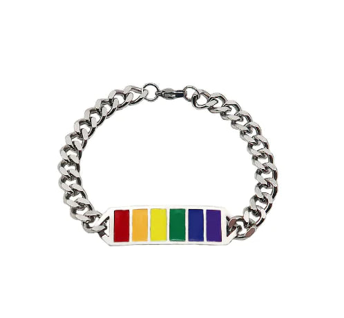 New Titanium Steel Rainbow Bracelet for LGBTQ+