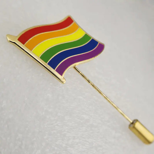 Metal Rainbow Badge and Custom LGBTQ Pride Pin