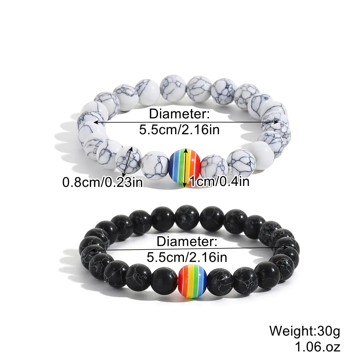 Rainbow Bracelet Set for LGBTQ+ Pride Celebration
