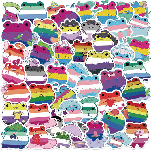 50 PCS Pride Frog Sticker LGBTQ