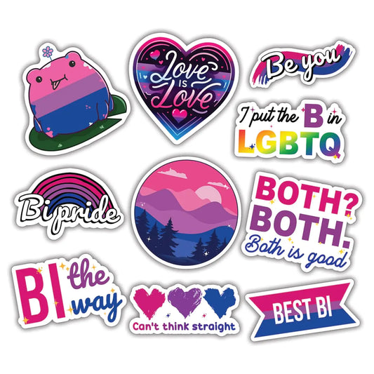 (10pcs) Bisexual Stickers Subtle LGBTQ+