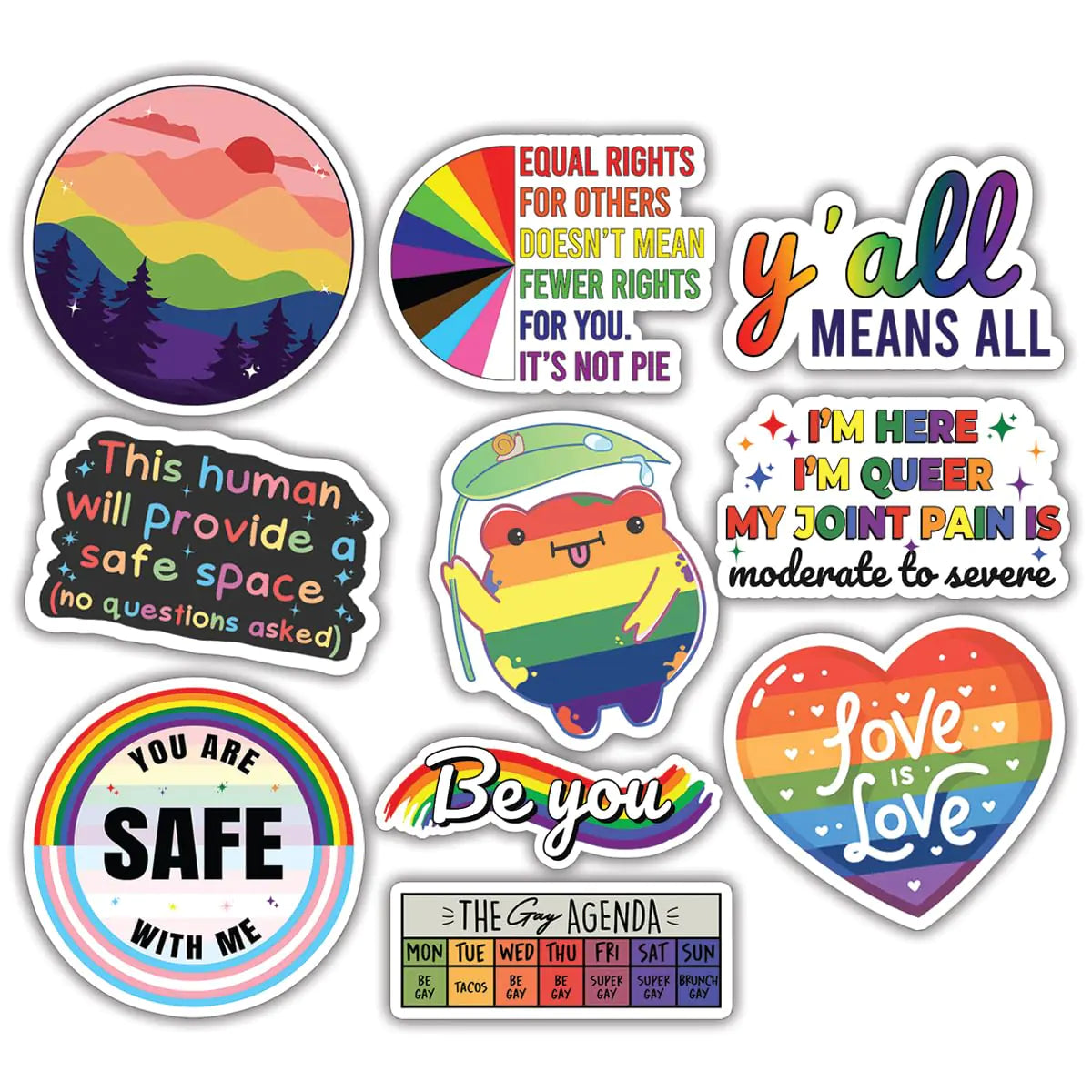 (10pcs) LGBTQ+ Pride Stickers