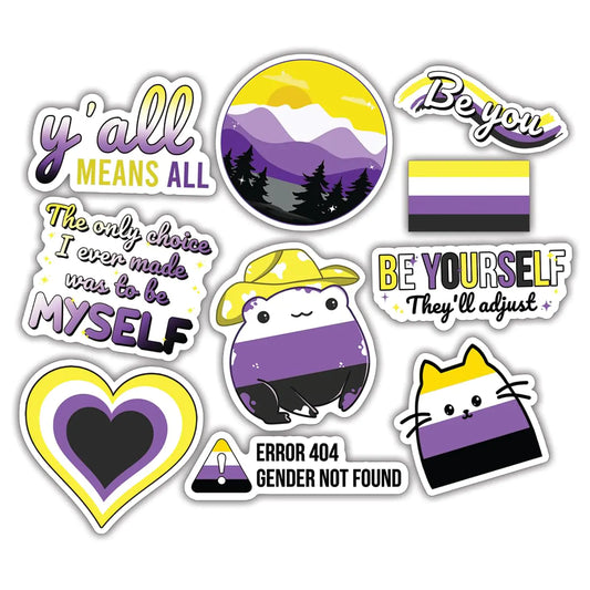 (10pcs) Nonbinary Stickers LGBTQ+