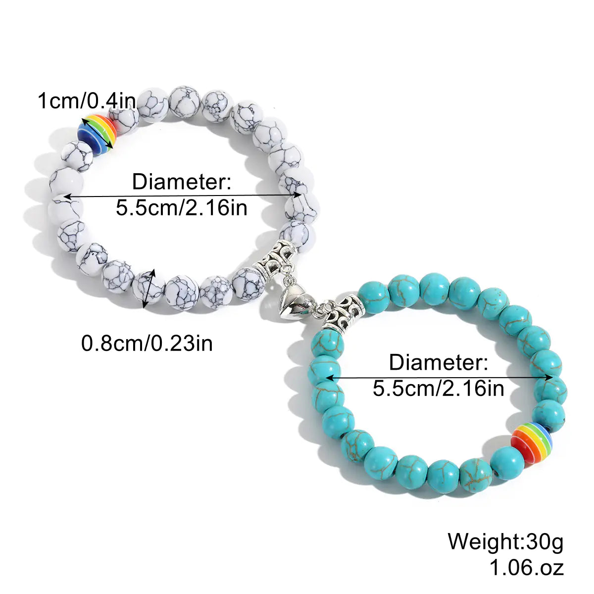 Rainbow Bracelet Set for LGBTQ+ Pride Celebration