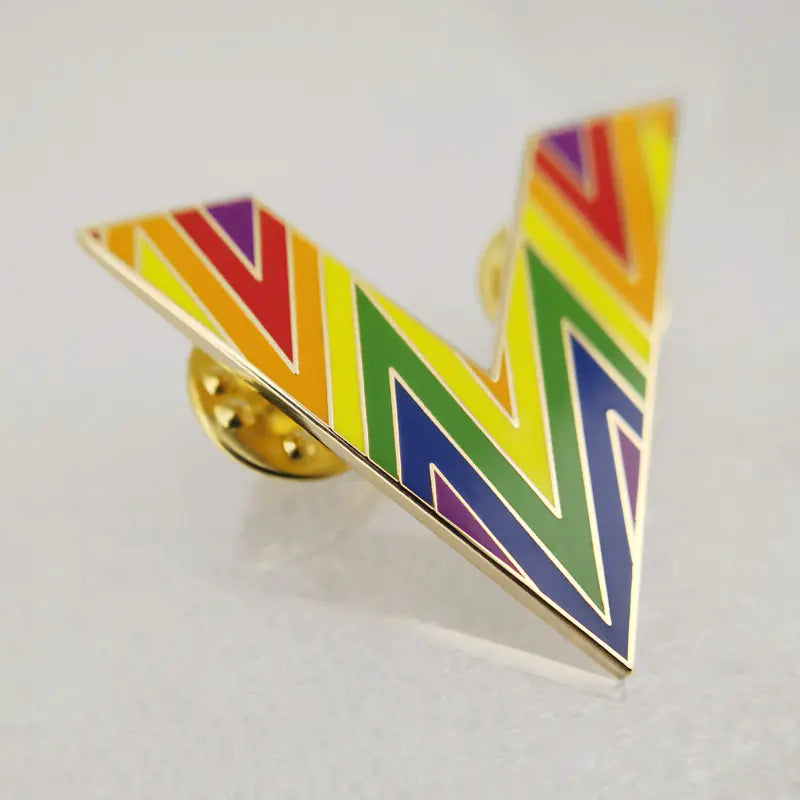 Metal Rainbow Badge and Custom LGBTQ Pride Pin