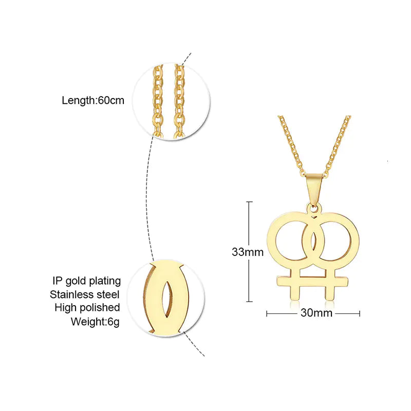 Personalized LGBTQ Pendant Necklace for Women