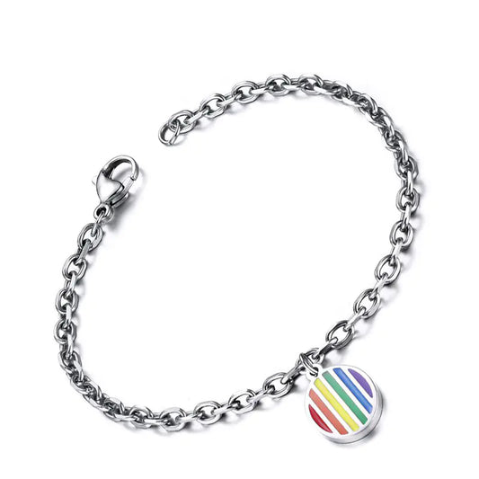 New Titanium Steel Rainbow Bracelet for LGBTQ+