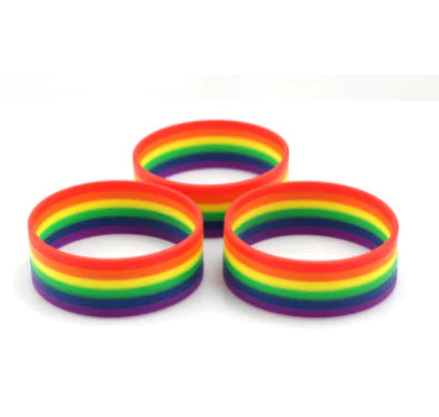 Six Color Rainbow Silicone Wristbands for LGBTQ+
